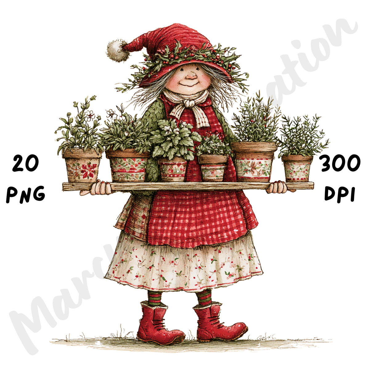 Christmas Garden Clipart