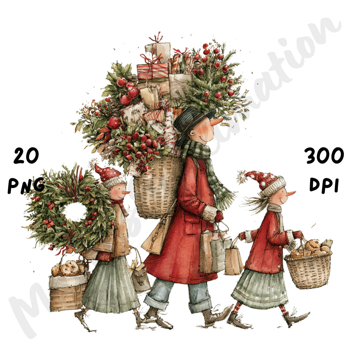Christmas Family Clipart