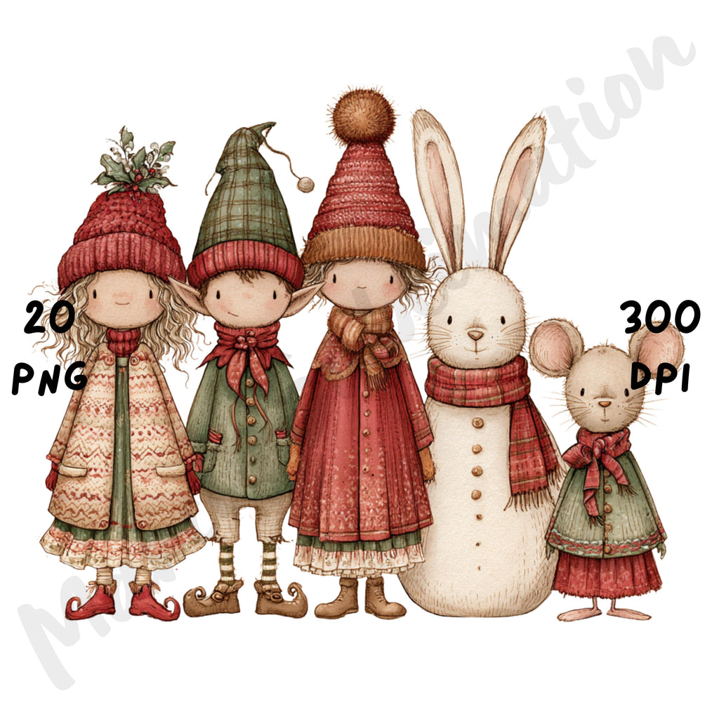 Christmas Friends Clipart