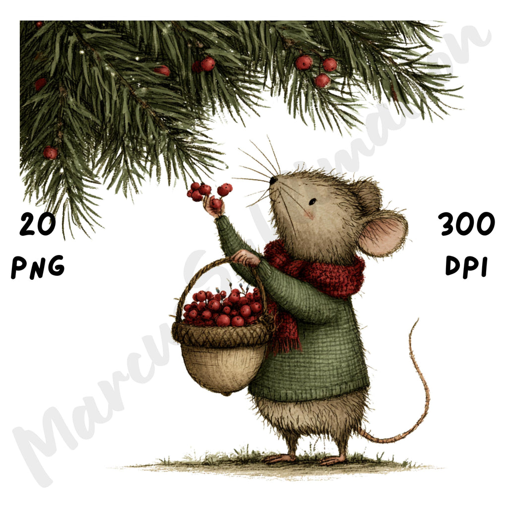 Christmas Woodland Clipart