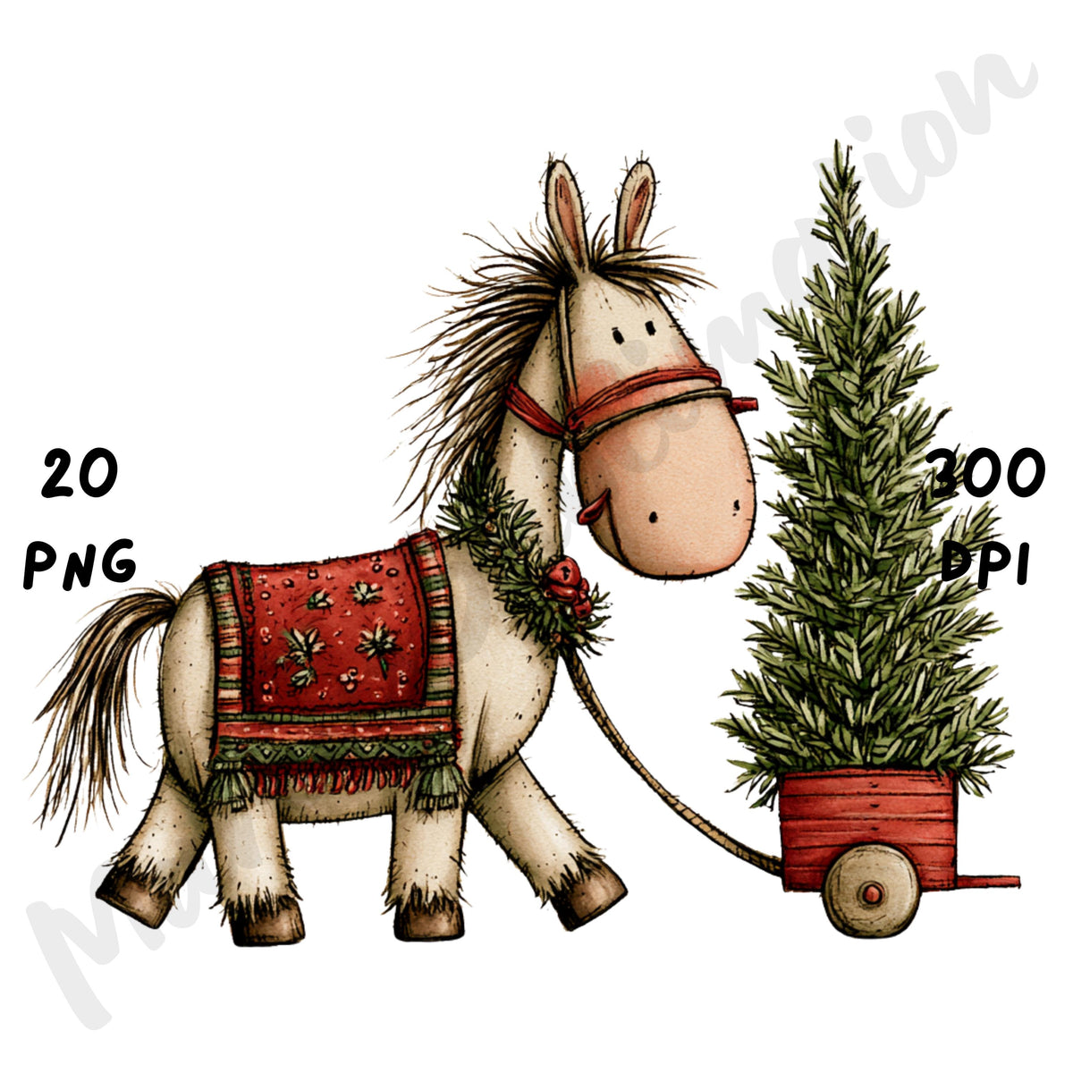 Christmas Farm Clipart