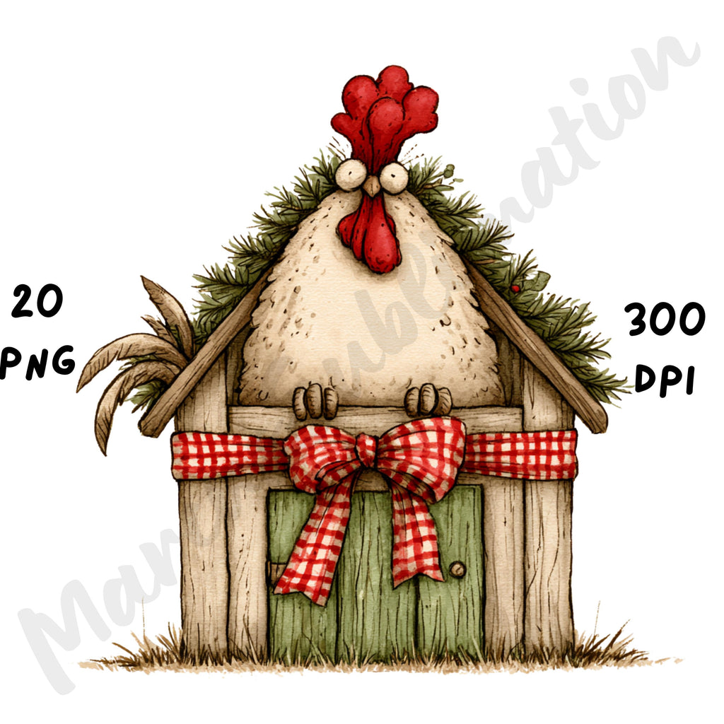 Christmas Farm Clipart
