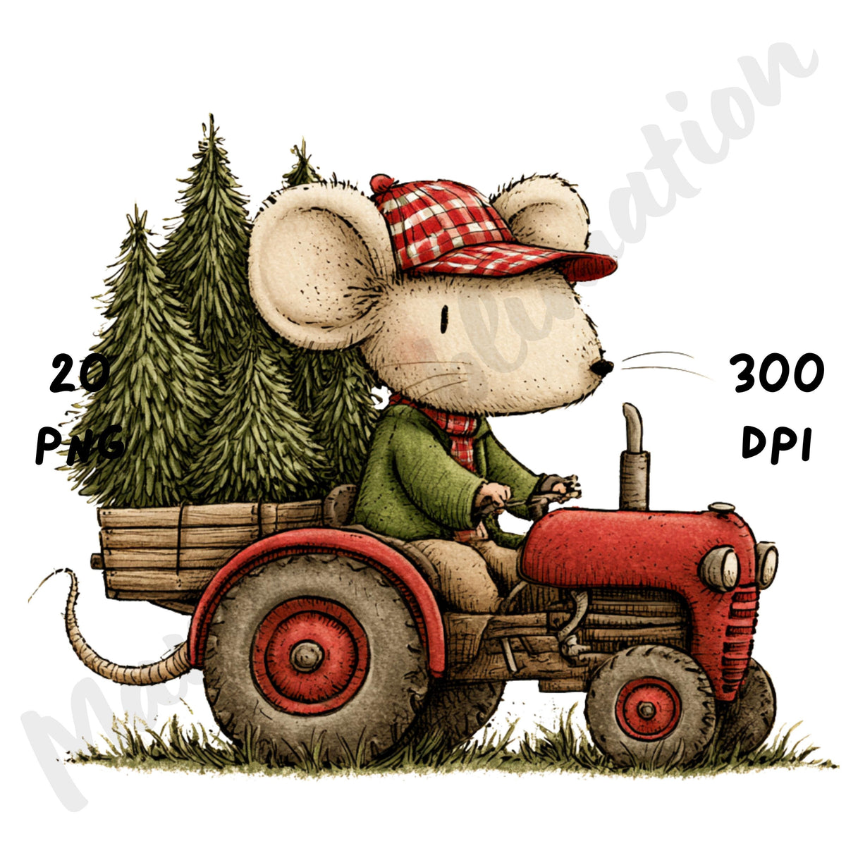 Christmas Farm Clipart