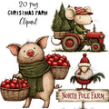 Christmas Farm Clipart