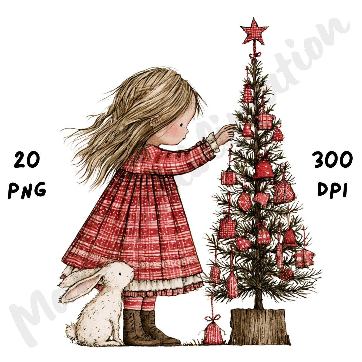 Christmas Cottagecore Clipart