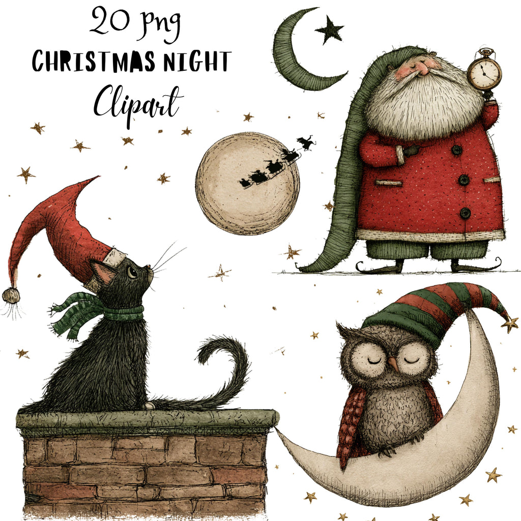 Christmas Night Clipart