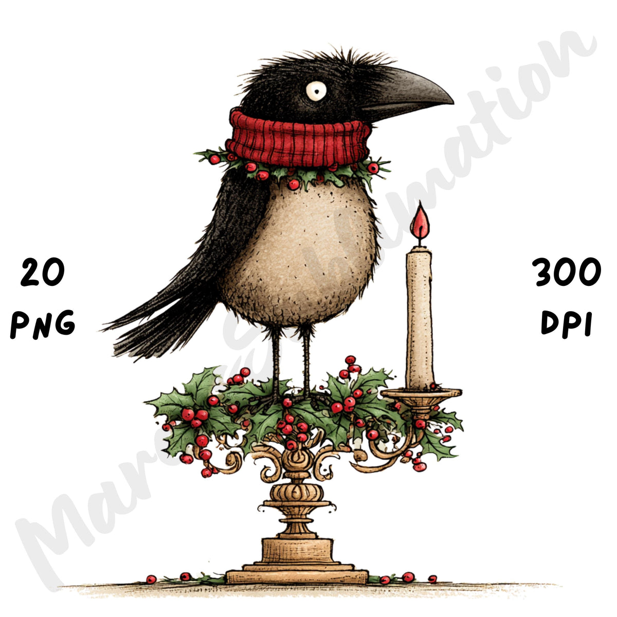 Christmas Gothic Clipart