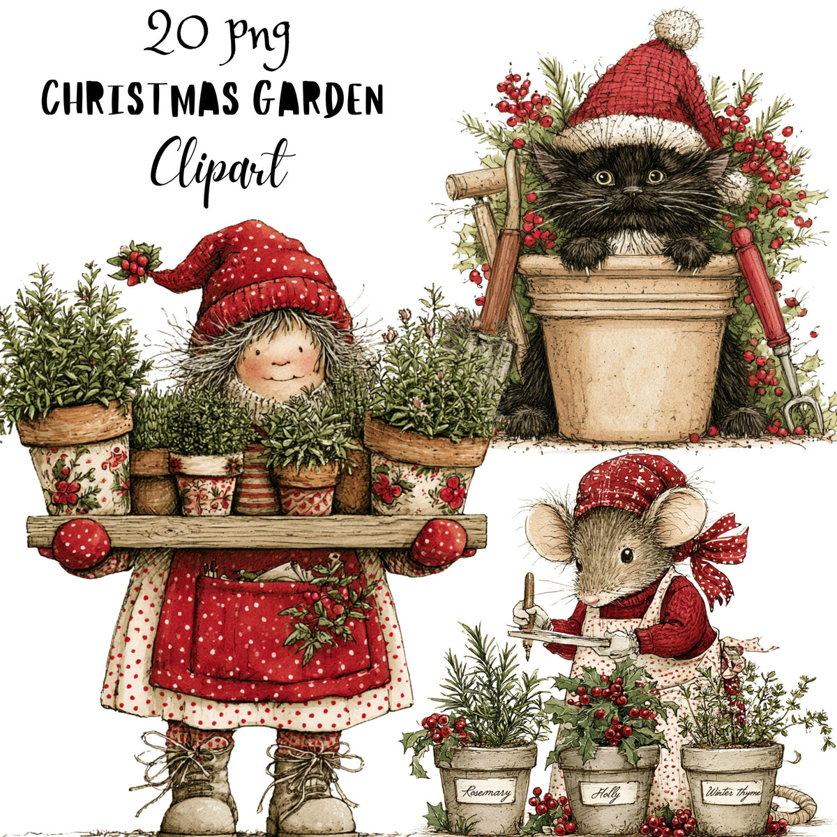 Christmas Garden Clipart