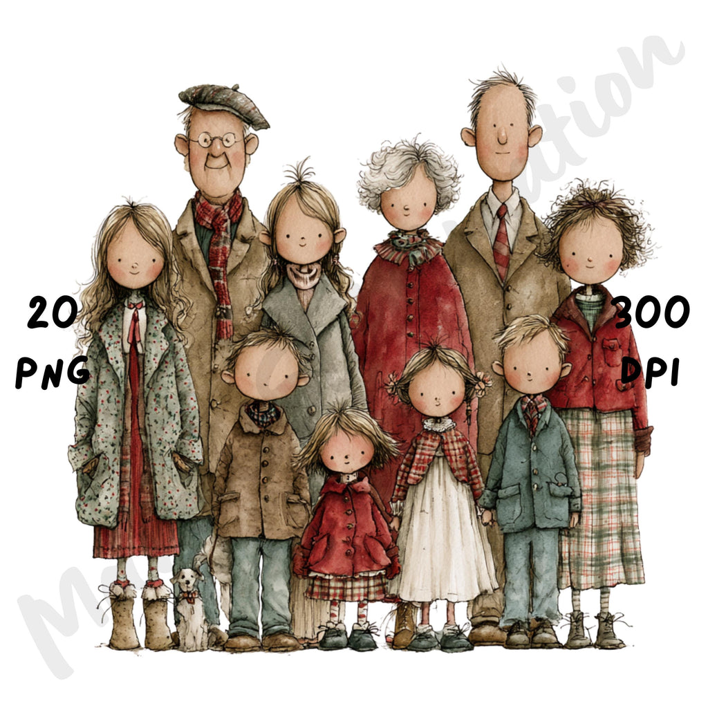 Christmas Family Clipart
