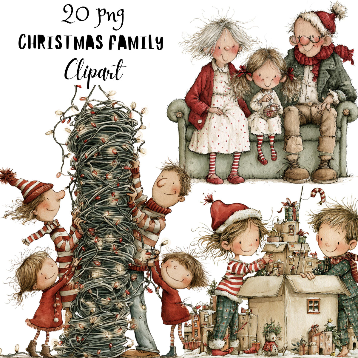 Christmas Family Clipart
