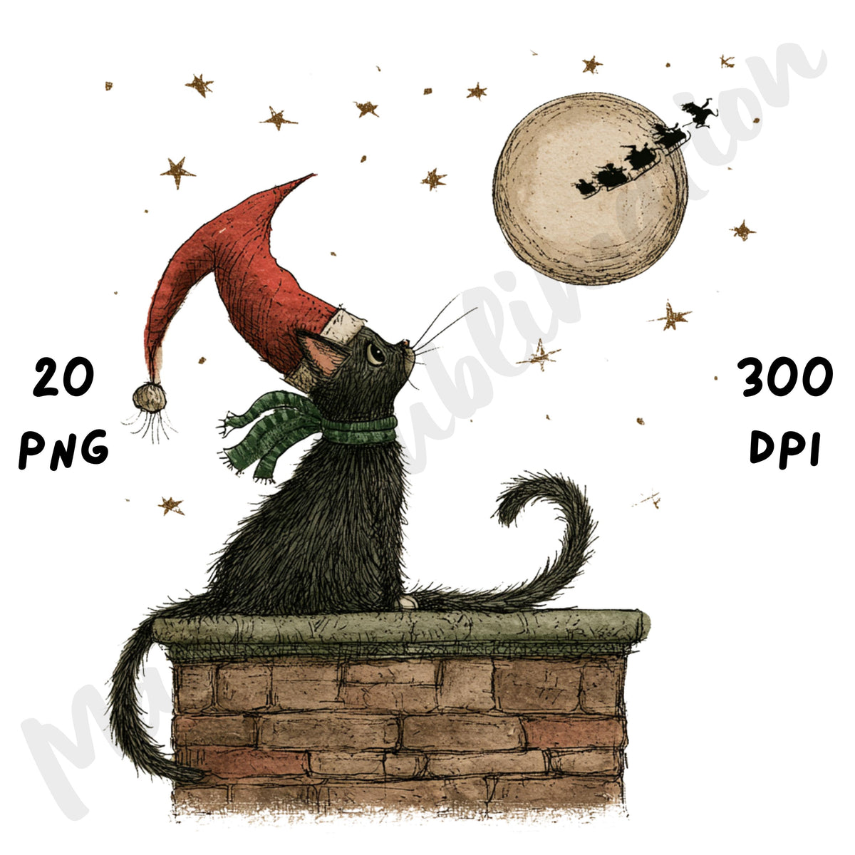 Christmas Night Clipart