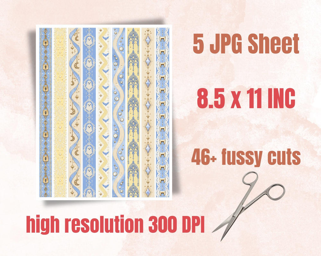 Printable Pastel Halloween Washi Tape