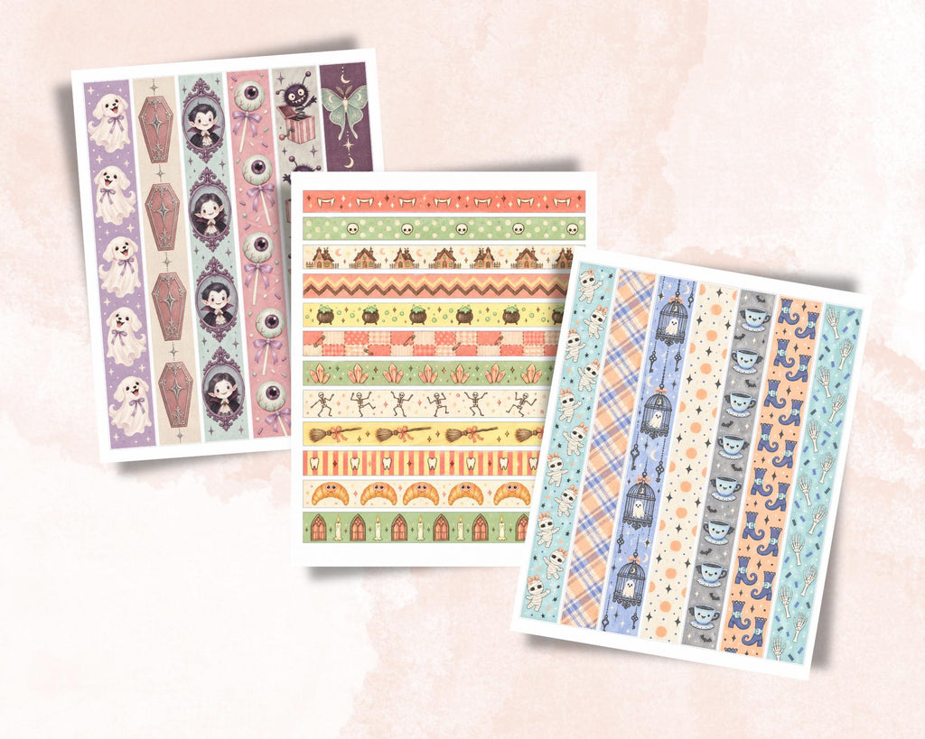 Printable Pastel Halloween Washi Tape