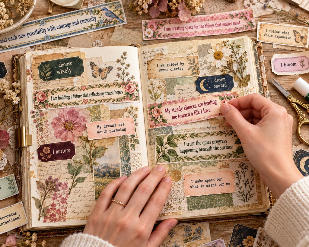 Manifestation Phrases – 111 Printable Affirmation Word Strips for Junk Journal