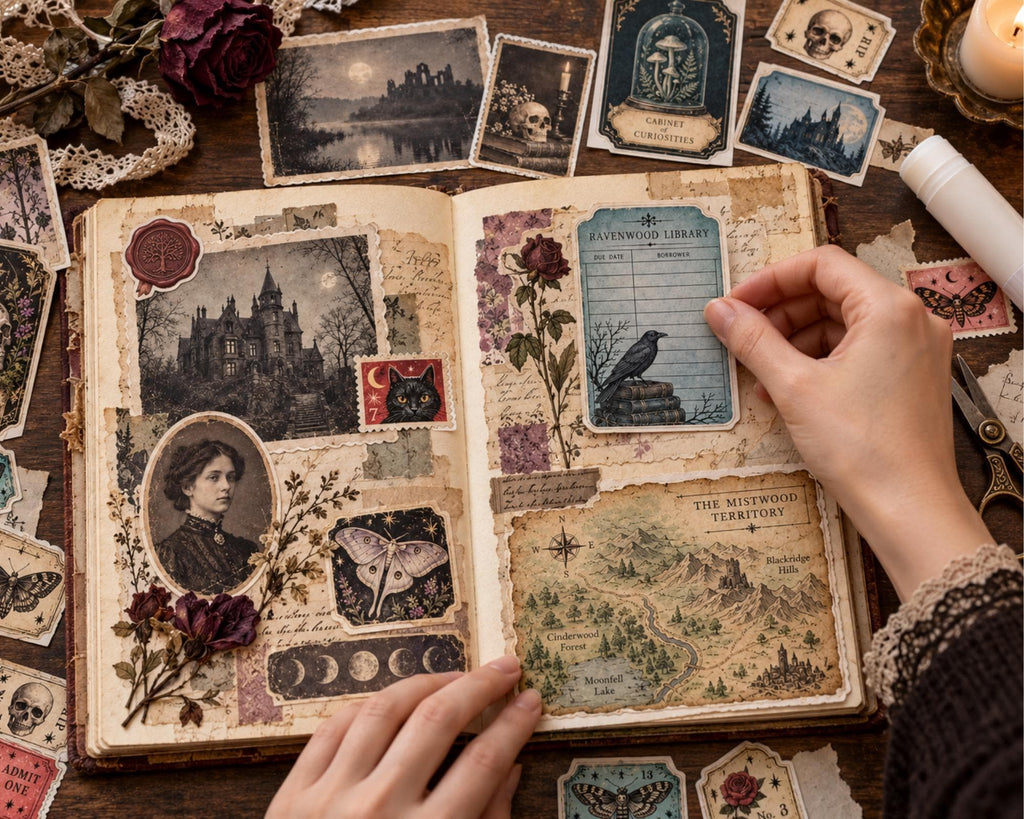 Gothic Ephemera Pack – 161 Printable Spooky Pieces for Junk Journal