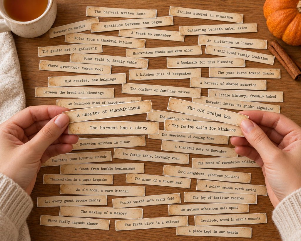 Thanksgiving Phrases for Junk Journal