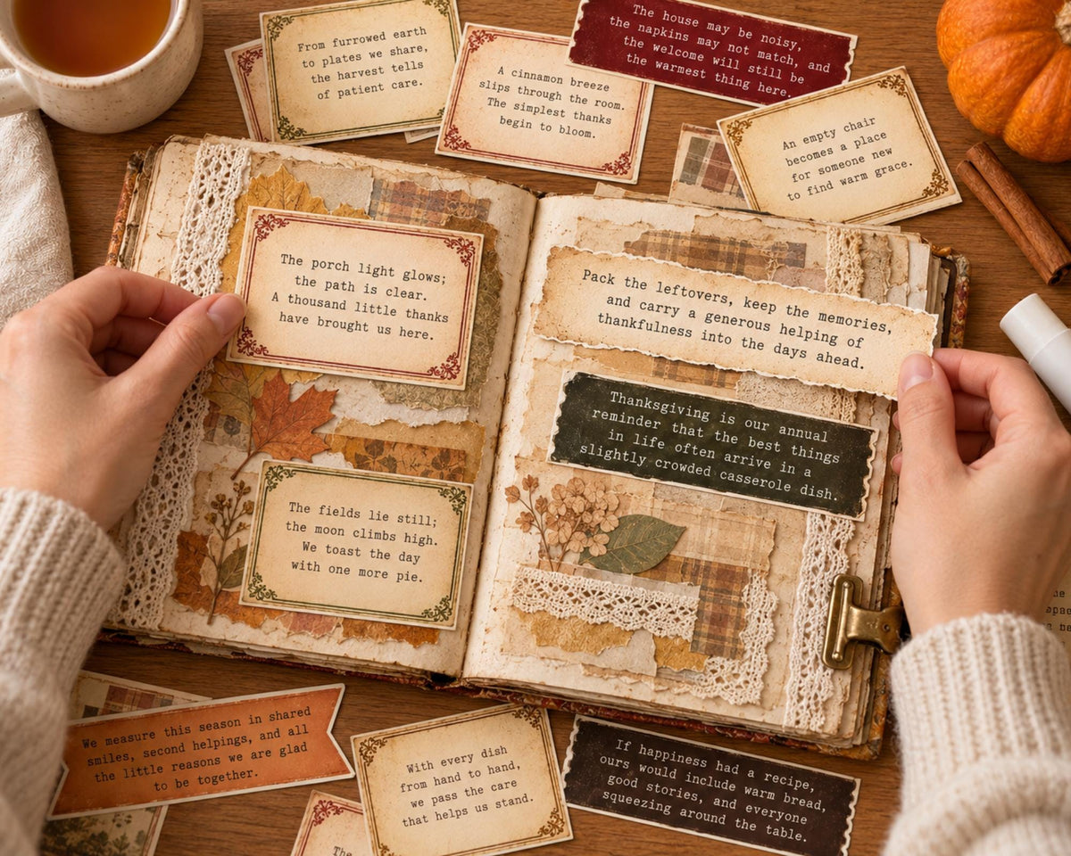 Thanksgiving Phrases for Junk Journal