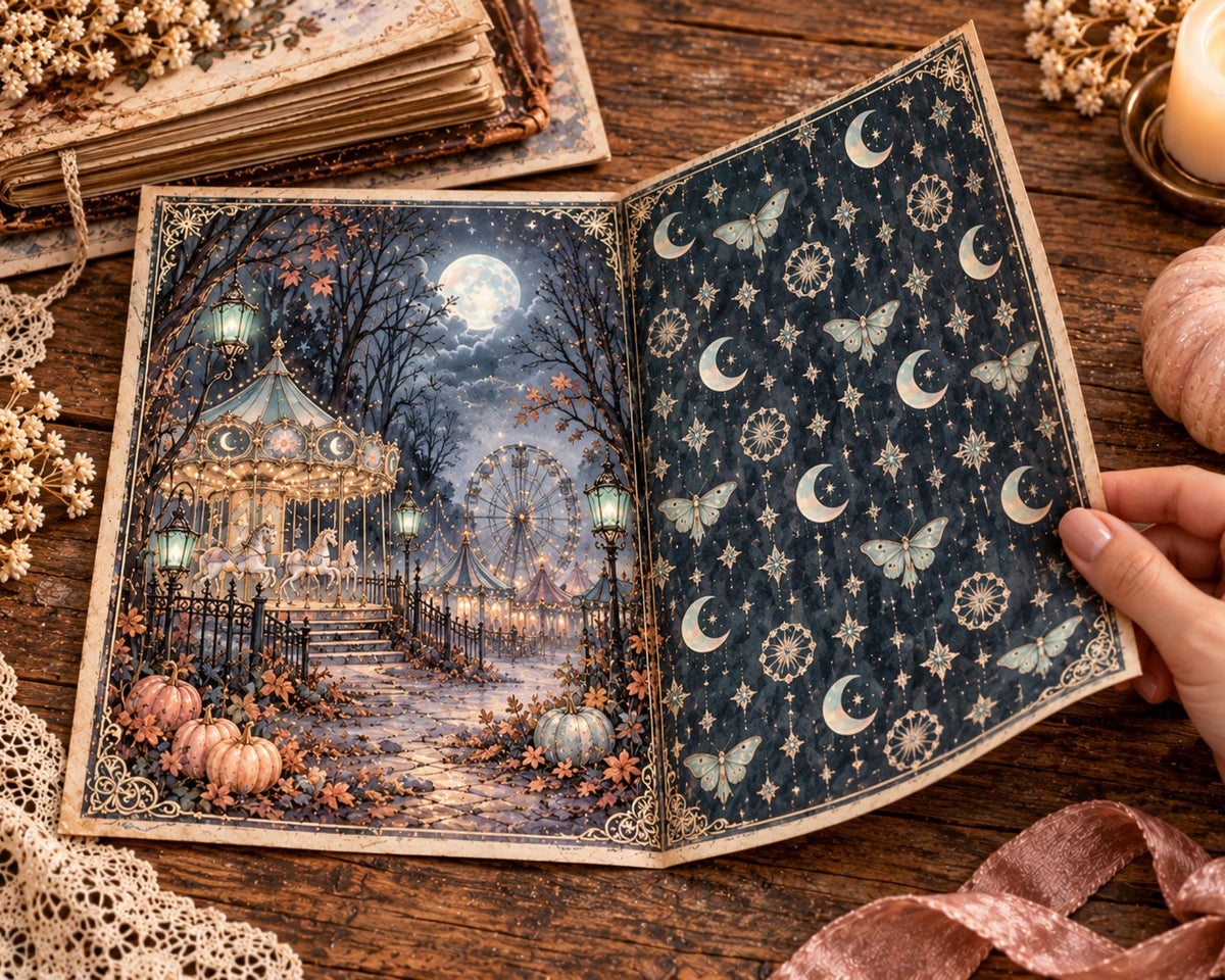 Pastel Halloween Junk Journal Pages