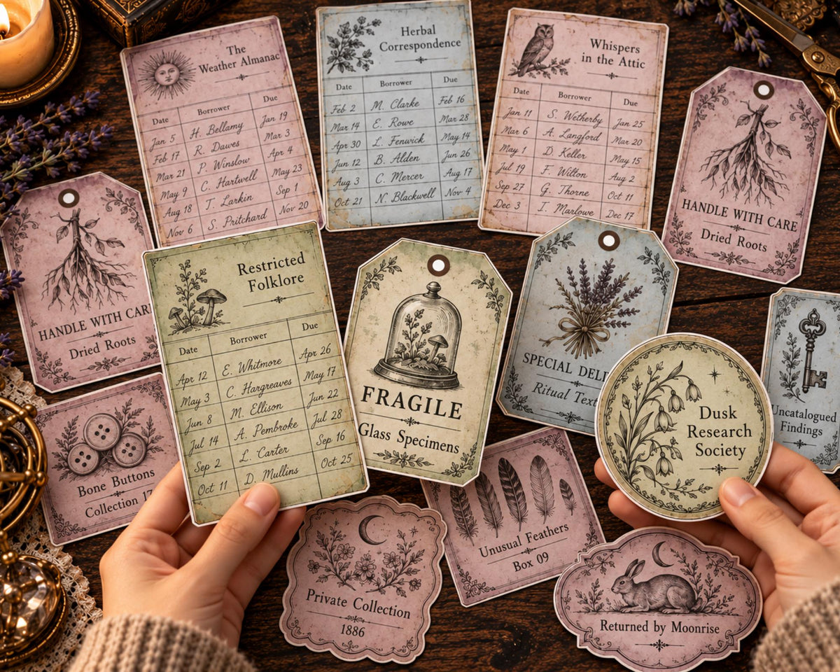 Witchy Ephemera Pack – 161 Printable Vintage Witch Pieces for Junk Journal
