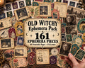 Witchy Ephemera Pack – 161 Printable Vintage Witch Pieces for Junk Journal