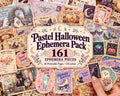 Pastel Halloween Ephemera Pack – 161 Printable Spooky Pieces for Junk Journal
