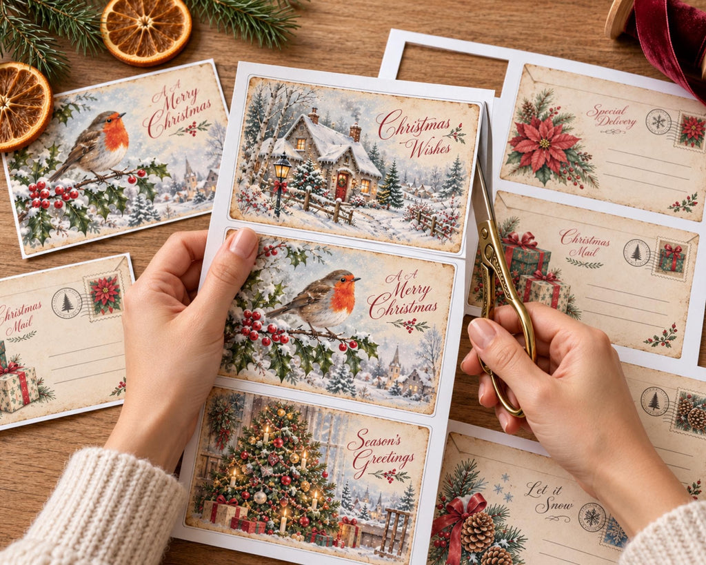 Christmas Ephemera Pack – 161 Printable Vintage Holiday Pieces for Junk Journal