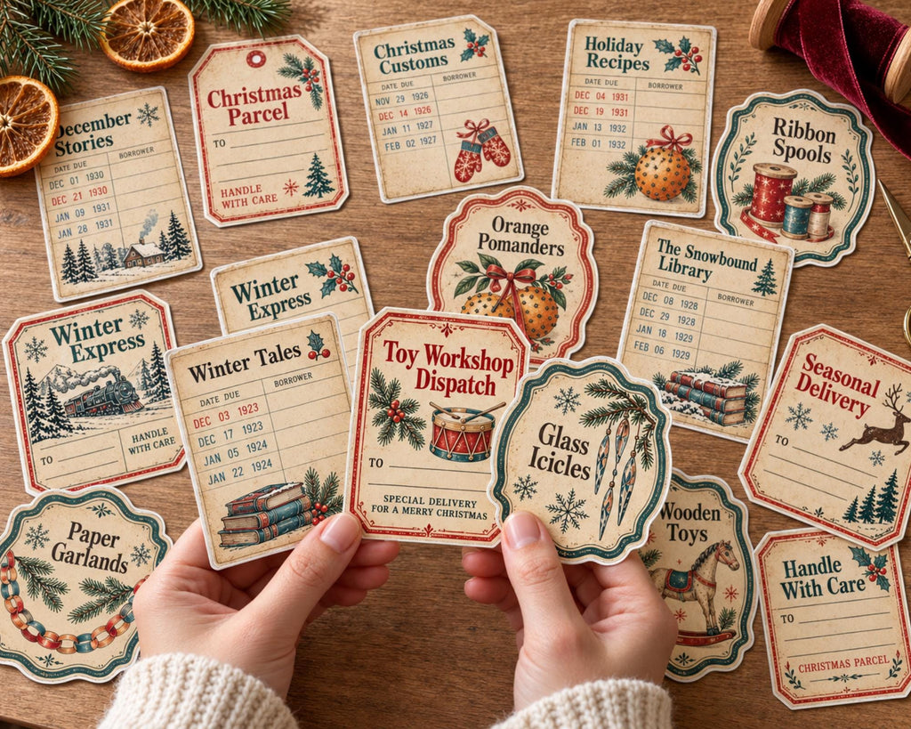 Christmas Ephemera Pack – 161 Printable Vintage Holiday Pieces for Junk Journal