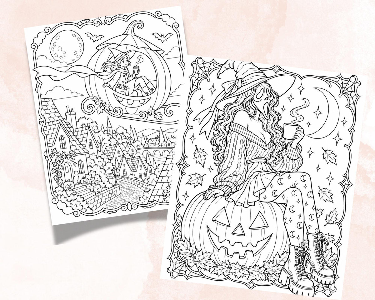 Spooky Ghost Coloring Pages 8