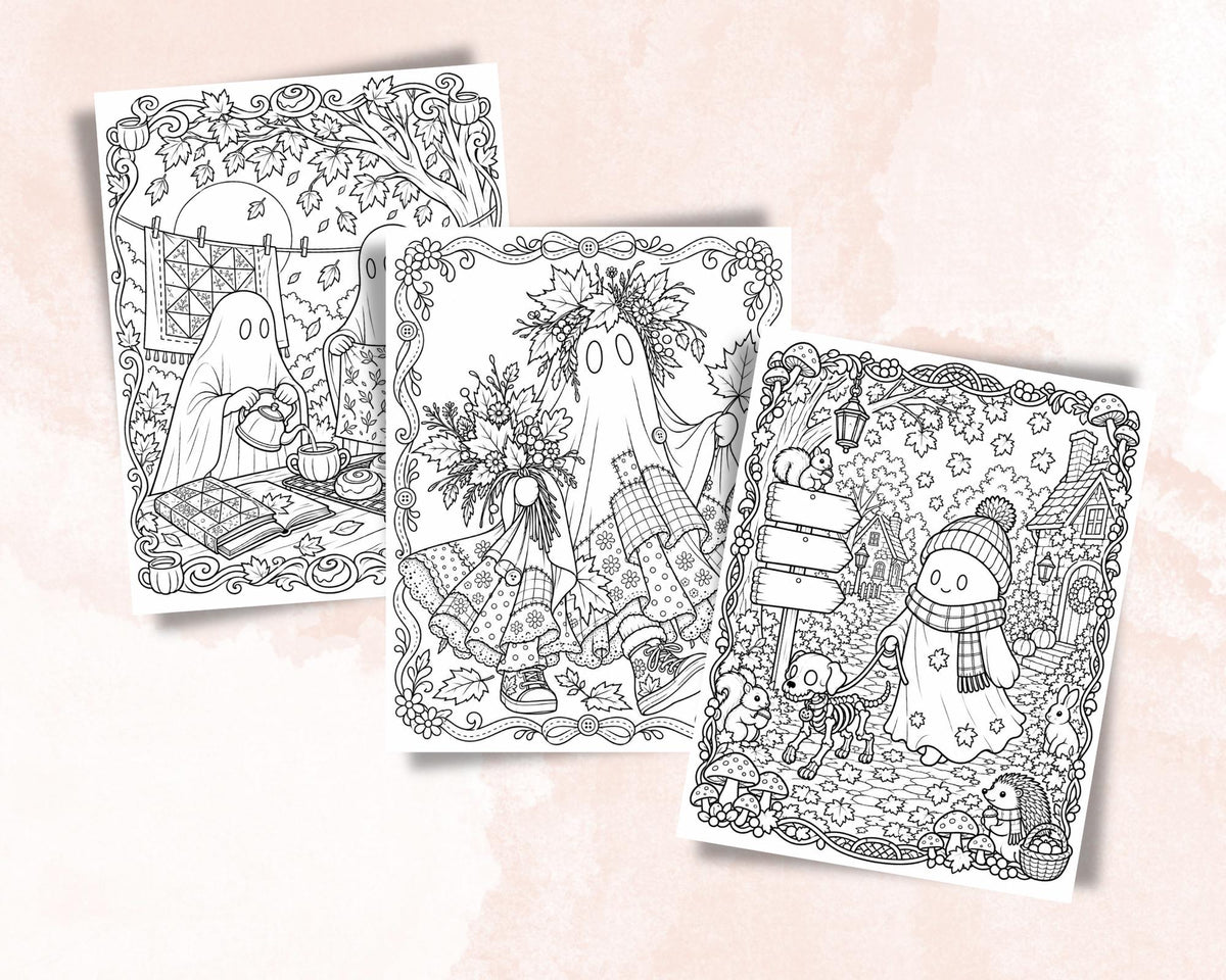 Spooky Ghost Coloring Pages 7