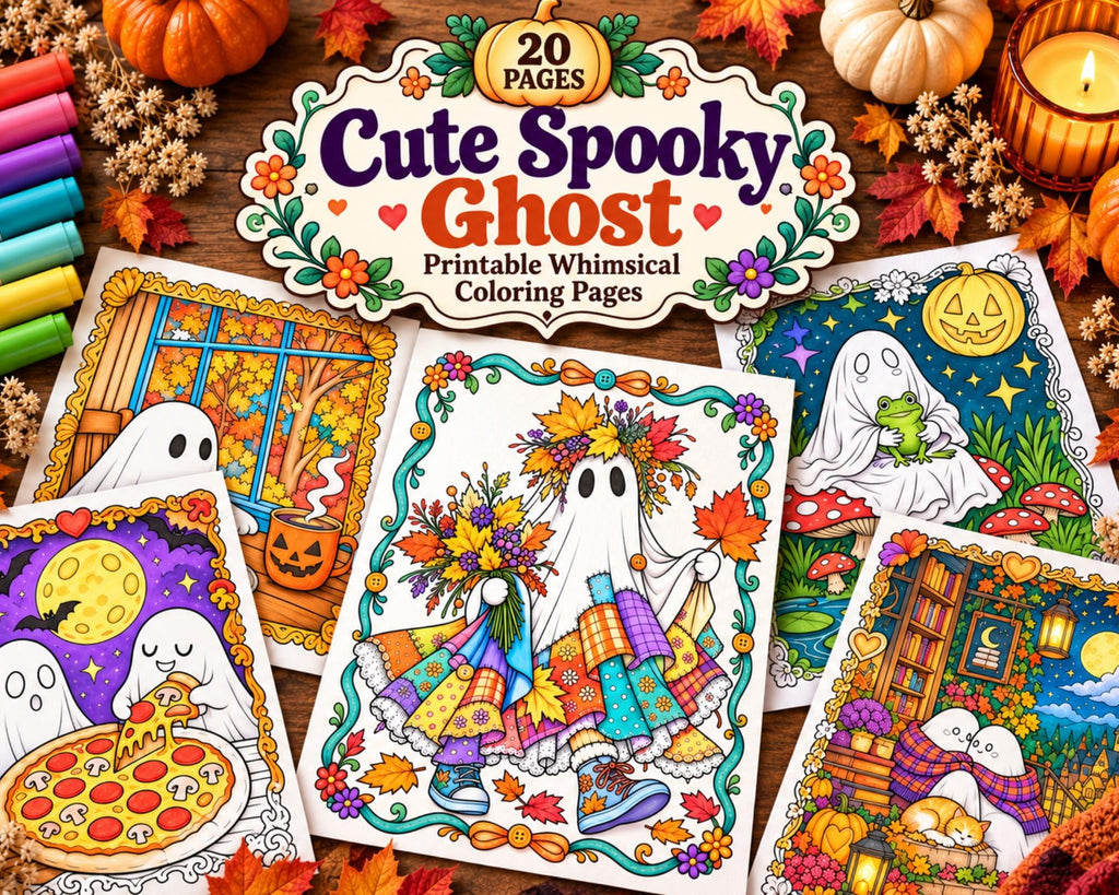 Spooky Ghost Coloring Pages