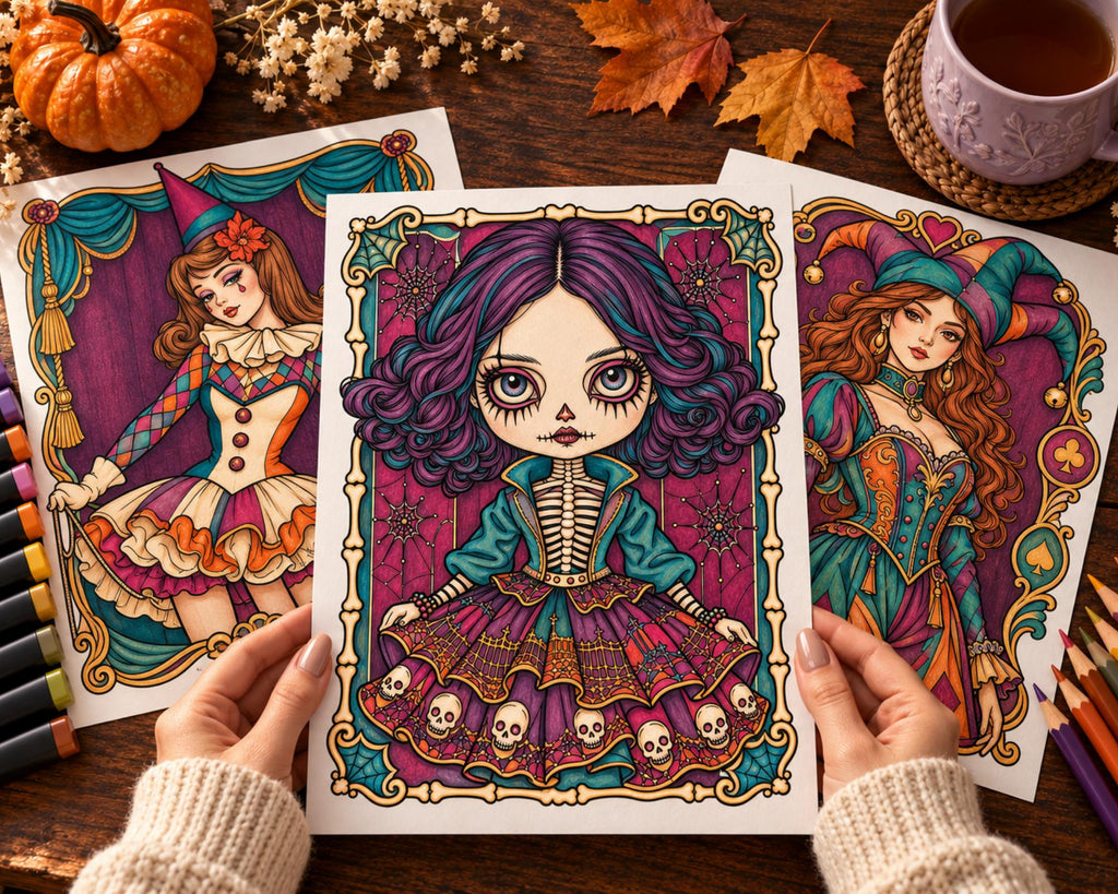 Goth Girls Coloring Pages 4