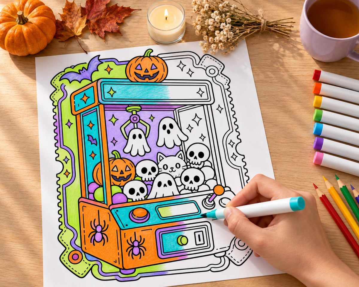 Spooky Oddities Coloring Pages 2