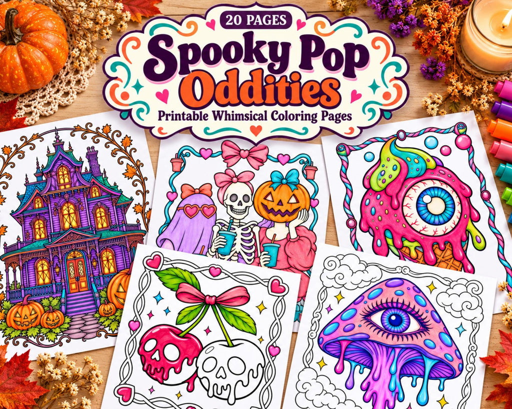 Spooky Oddities Coloring Pages