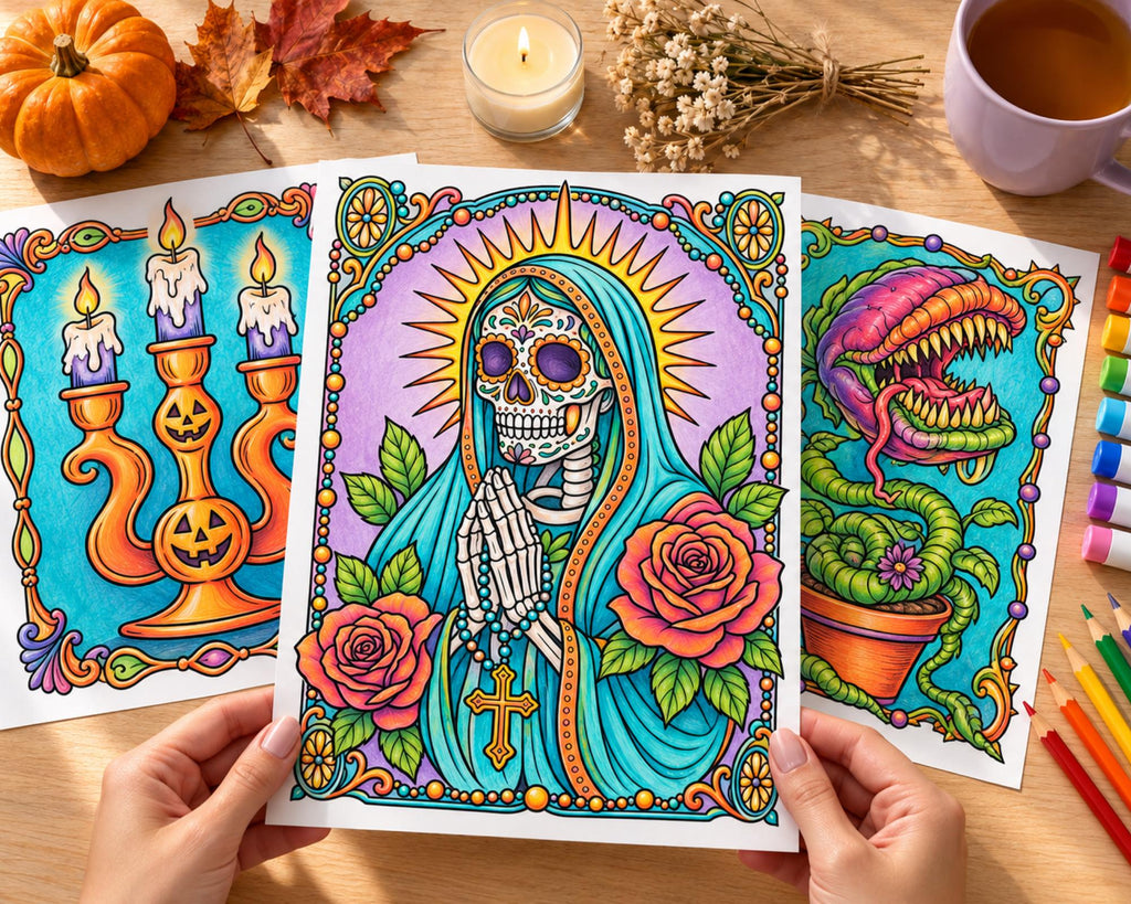 Spooky Oddities Coloring Pages 4