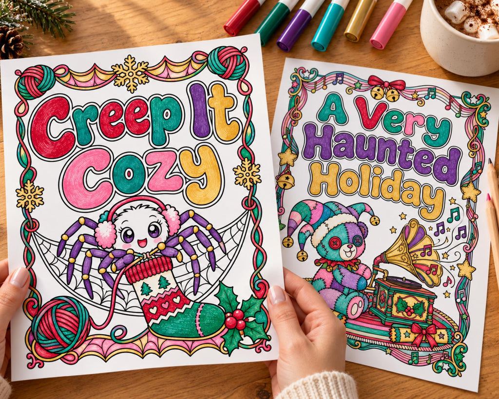 Spooky Christmas Coloring Pages 2