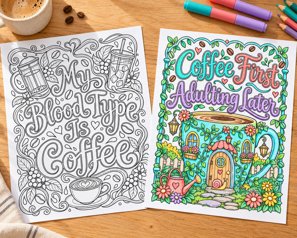 Coffee Coloring Pages 3
