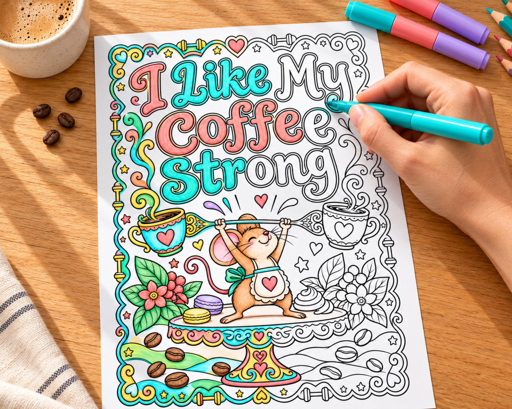 Coffee Coloring Pages 4