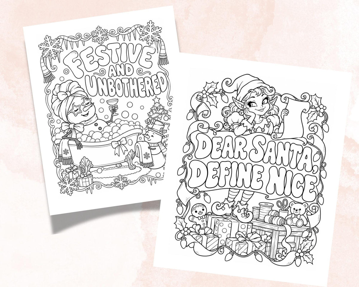 Funny Christmas Coloring Pages 8