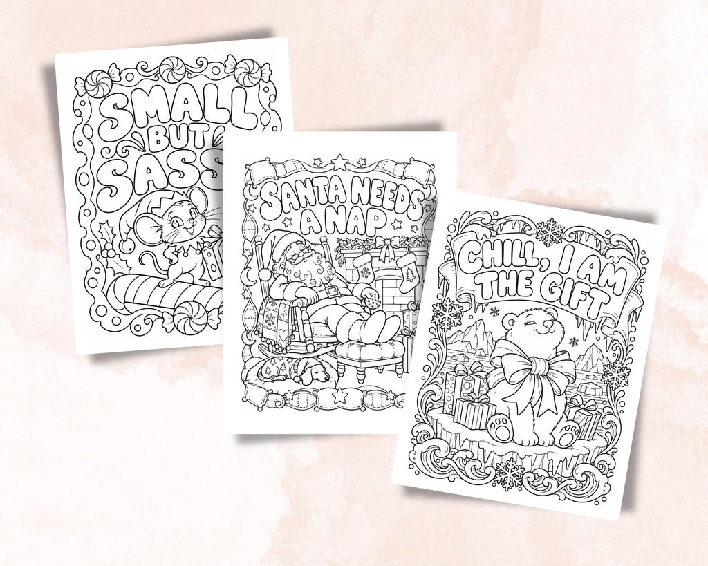 Funny Christmas Coloring Pages 7