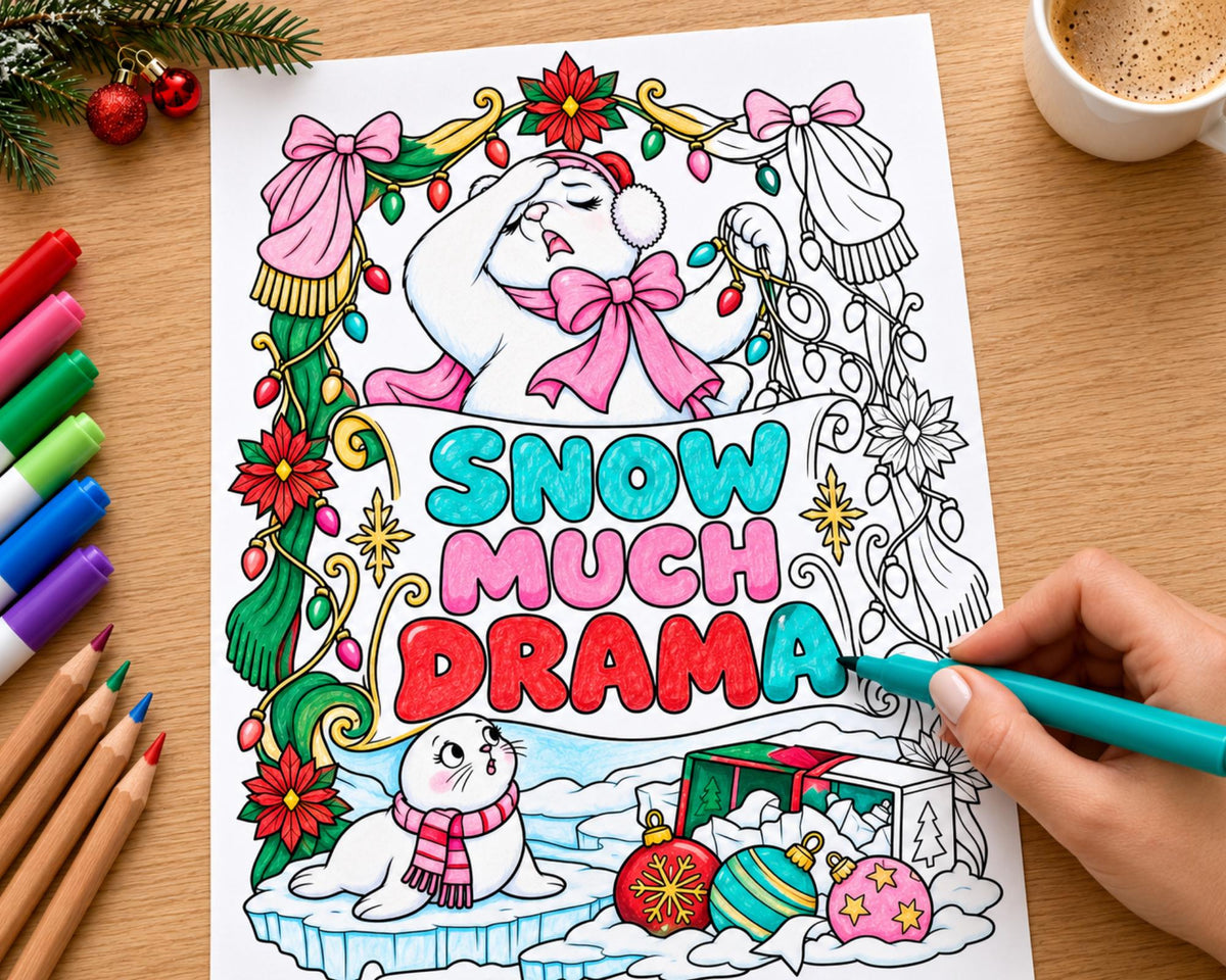 Funny Christmas Coloring Pages 4