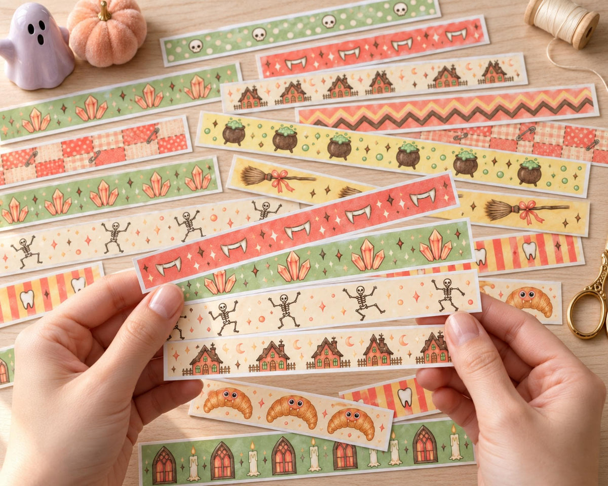 Printable Pastel Halloween Washi Tape