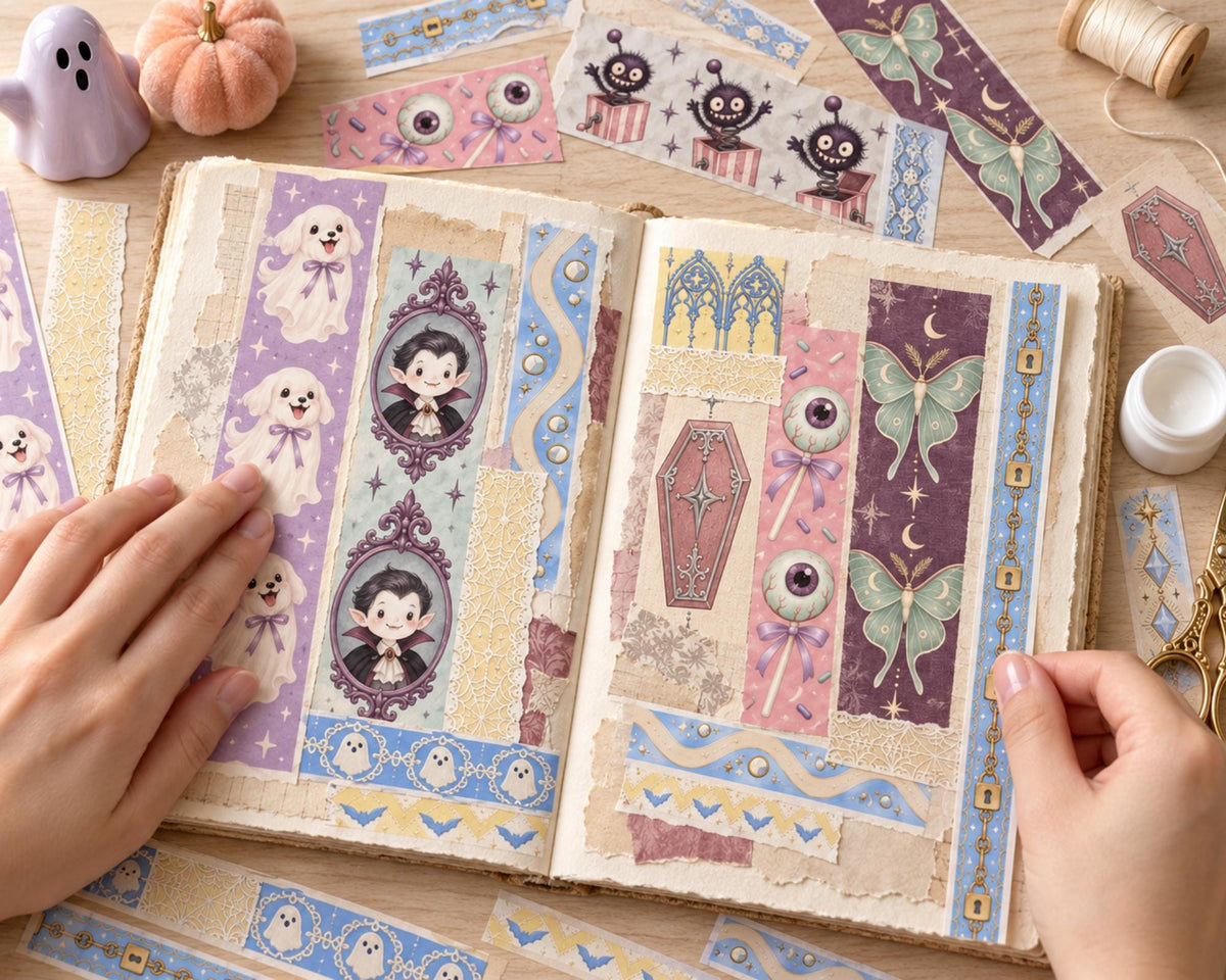 Printable Pastel Halloween Washi Tape