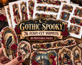 Gothic Clusters Fussy Cut Ephemera – 76 Spooky Printable Snippets for Junk Journal