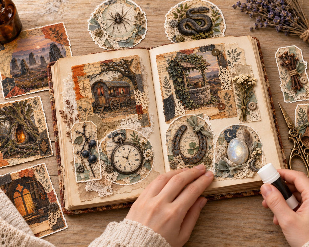 Witchy Ephemera Clusters – 84 Printable Vintage Witch Snippets for Junk Journal