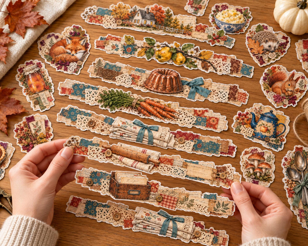 Thanksgiving Ephemera Clusters – 84 Printable Harvest Snippets for Junk Journal