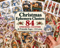 Christmas Ephemera Clusters – 84 Printable Vintage Holiday Snippets for Junk Journal