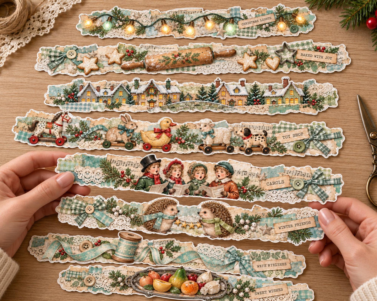 Christmas Ephemera Clusters – 84 Printable Vintage Holiday Snippets for Junk Journal