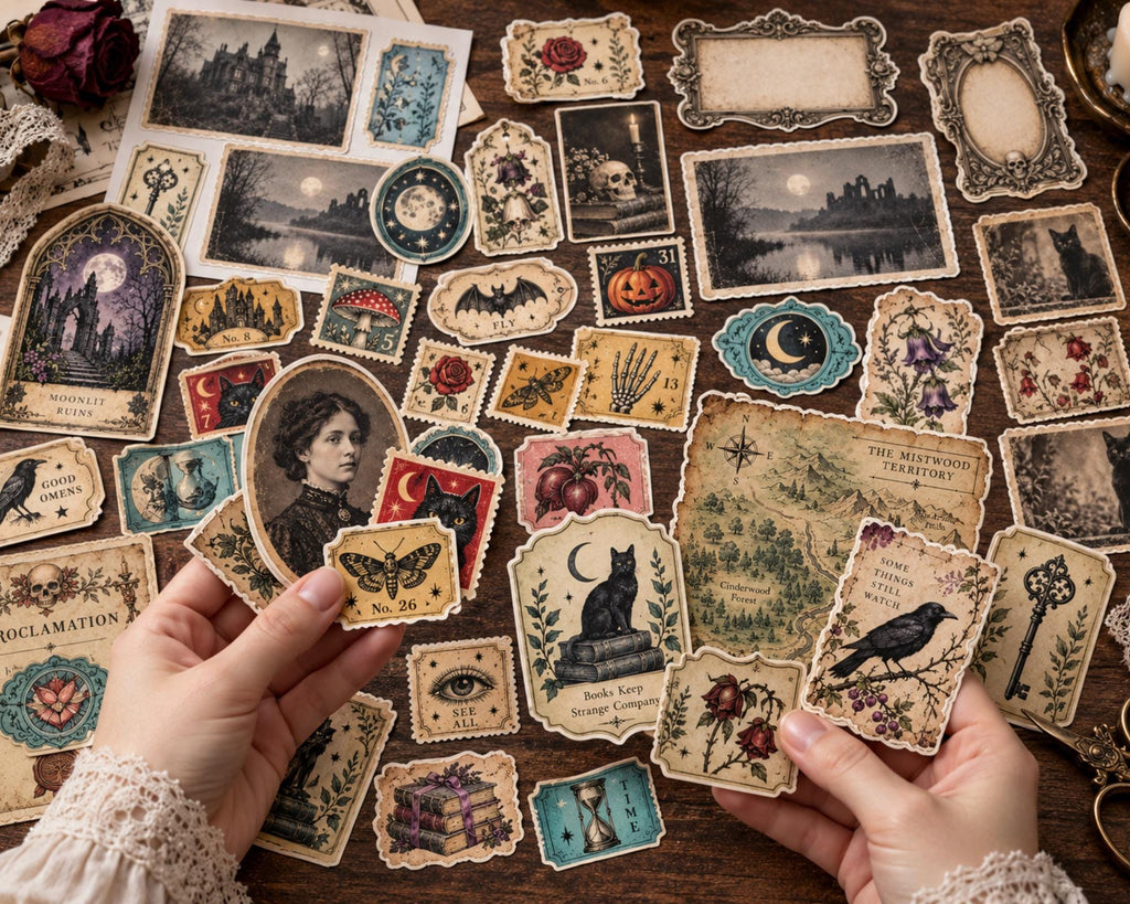 Gothic Ephemera Pack – 161 Printable Spooky Pieces for Junk Journal