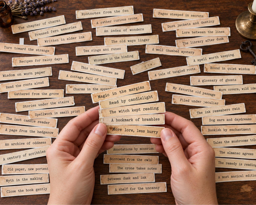 Witchy Phrases for Junk Journal – 350 Printable Vintage Word Strips