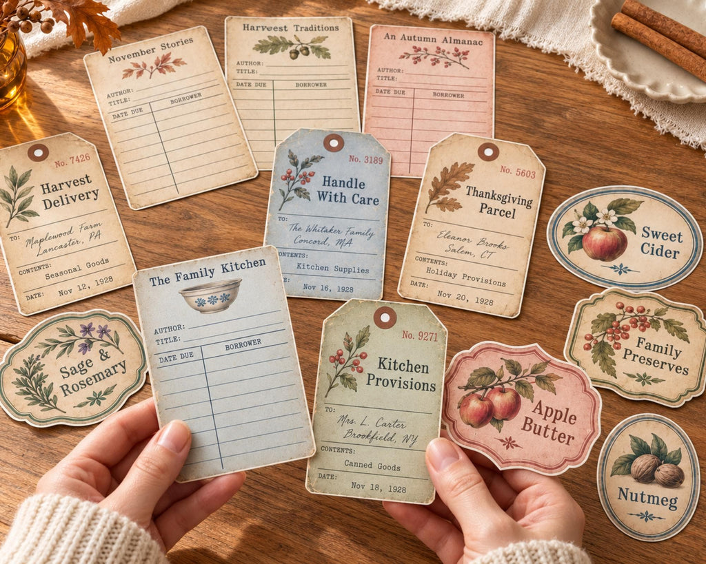 Thanksgiving Ephemera Pack – 161 Printable Harvest Pieces for Junk Journal